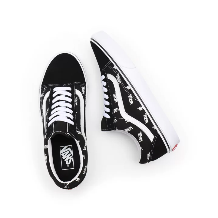 Vans Old Skool Shoes Black/True White Monogram - VN0A3WKTQW7