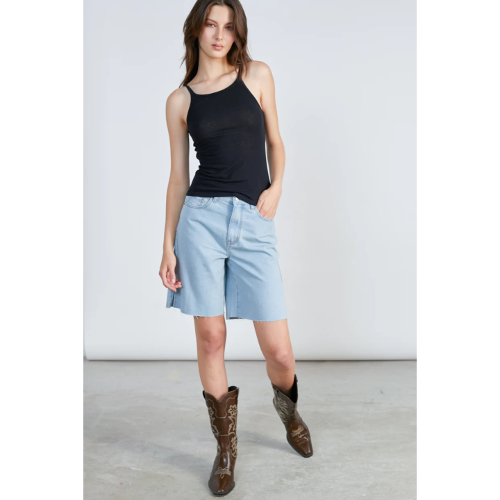 24 Colours Shorts Blue Denim - 25S-80383