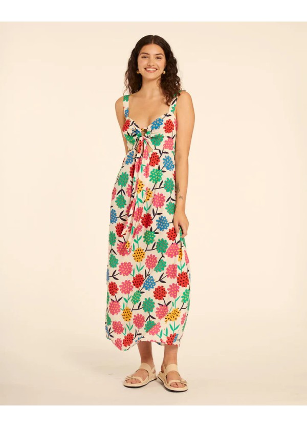 PEPALOVERS LONG KNOTTED FLOWER DRESS - 111351