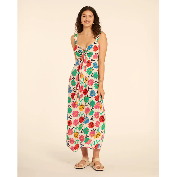 PEPALOVERS LONG KNOTTED FLOWER DRESS - 111351