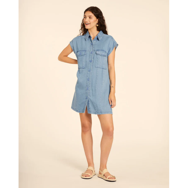 PEPALOVERS SHORT DENIM UTILITY DRESS - 111391