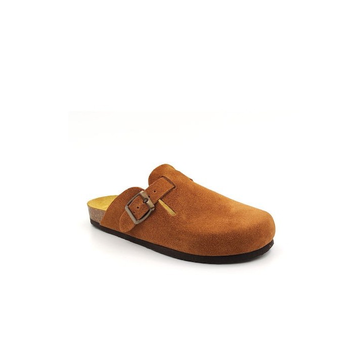 Plakton AFELPADO Cuero 294-X Suede Clogs - 181539-Cuero
