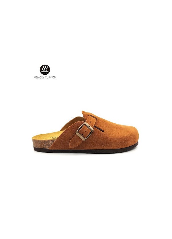 Plakton AFELPADO Cuero 294-X Suede Clogs - 181539-Cuero