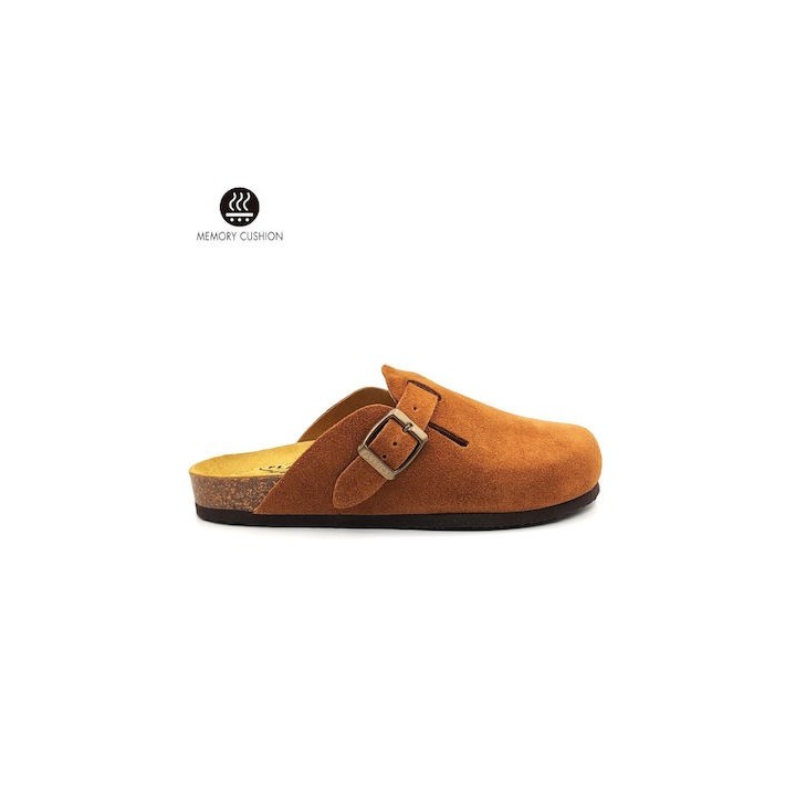 Plakton AFELPADO Cuero 294-X Suede Clogs - 181539-Cuero