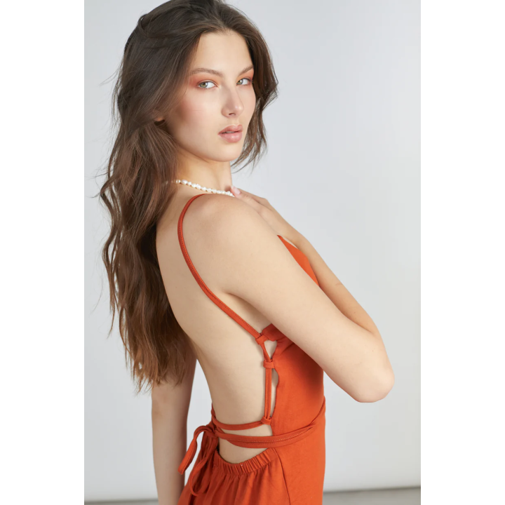 24 Colours Dress Orange - 25S-21186a