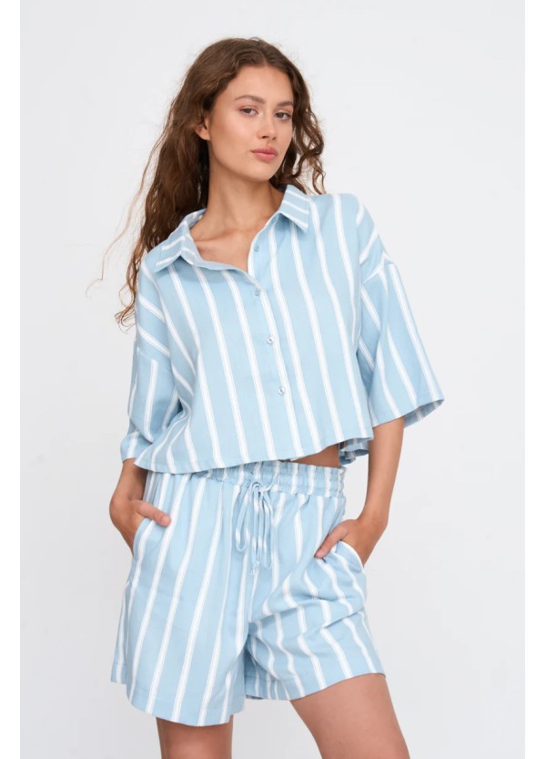 24 Colours Blouse Striped - 30480a
