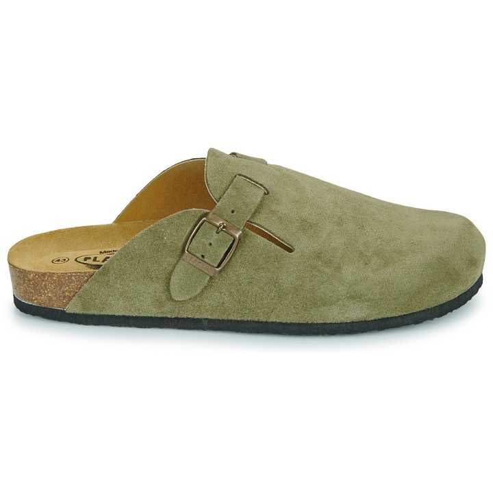 Plakton AFELPADO Light Kaki 717 X Suede Clogs - 171539-light kaki