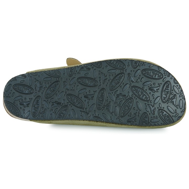 Plakton AFELPADO Light Kaki 717 X Suede Clogs - 171539-light kaki