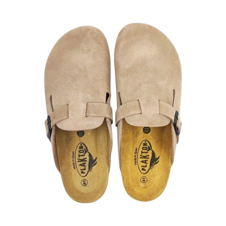 Plakton AFELPADO Piedra 304 Sa Suede Clogs - 171539-Piedra