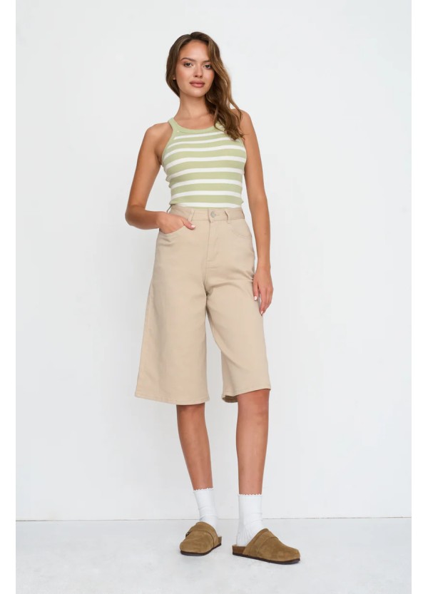 24 Colours Shorts Beige Blend Cotton - 60893.bg.