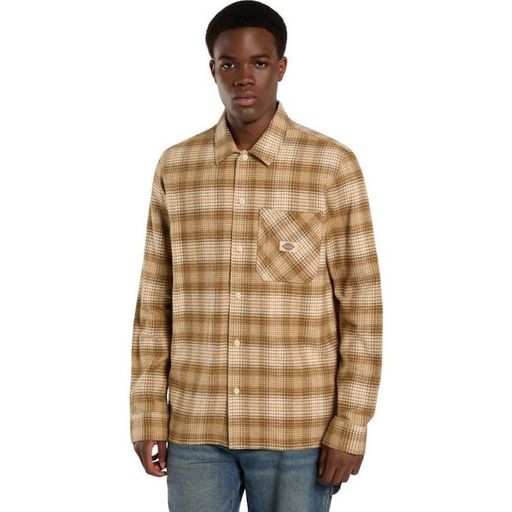 Dickies Shirt M Forest Check Wood Ash - DK0A8653L171