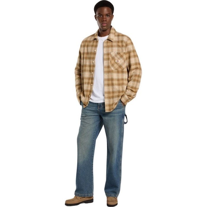Dickies Shirt M Forest Check Wood Ash - DK0A8653L171