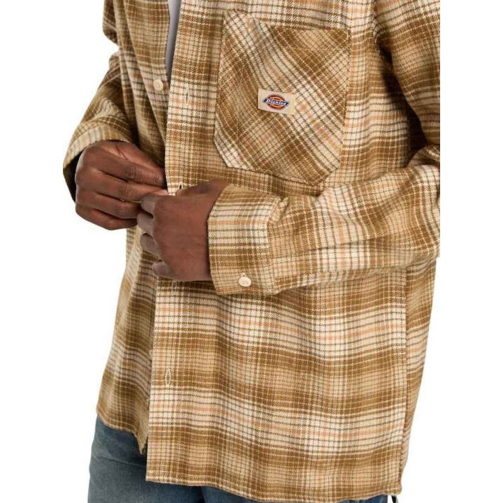 Dickies Shirt M Forest Check Wood Ash - DK0A8653L171
