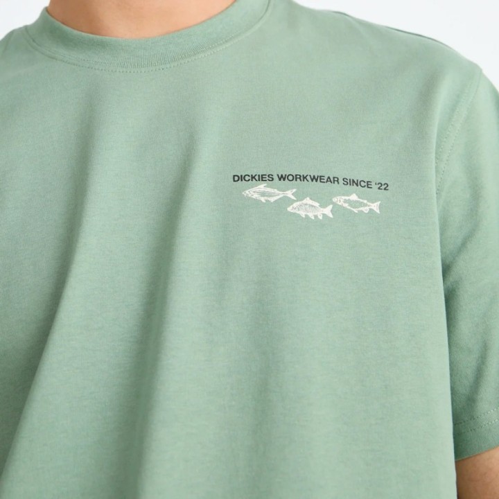 Dickies T-Shirt M Laryville Sea Spray - DK0A87QGL191