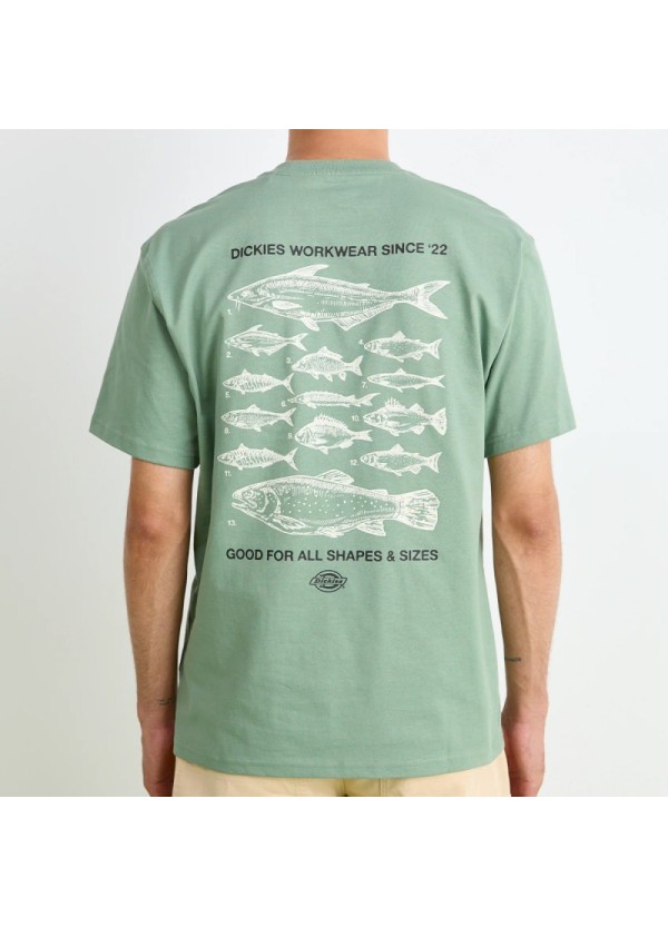 Dickies T-Shirt M Laryville Sea Spray - DK0A87QGL191