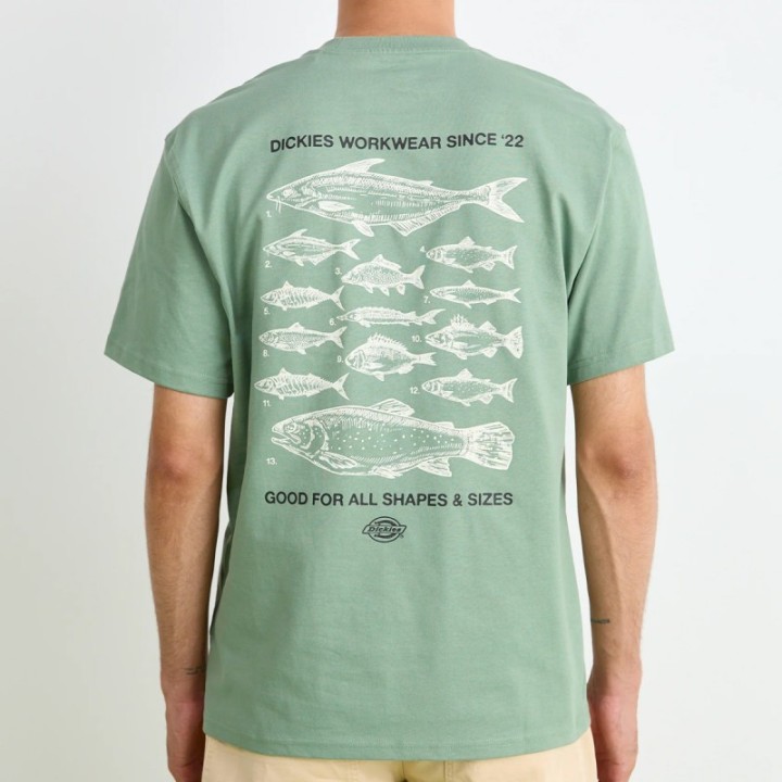 Dickies T-Shirt M Laryville Sea Spray - DK0A87QGL191
