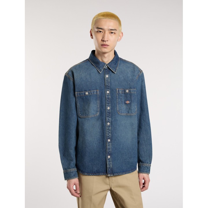 Dickies Shirt Mechanic khaki tinted blue - DK0A87PXL231