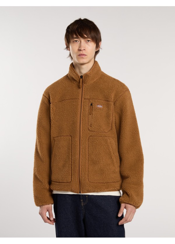 Dickies Fleece Jacket M Mount Hope Zip Brown Duck - DK0A4YEE0BD1