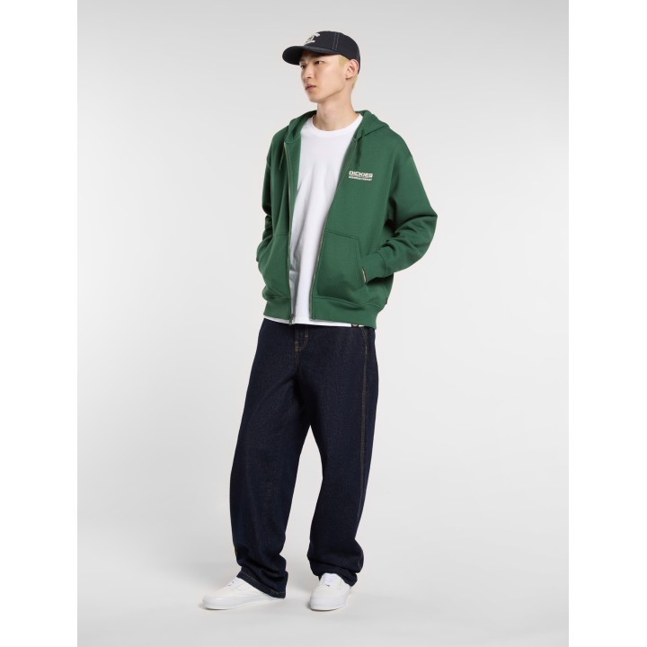 Dickies Hoodie Full Zip Graphic in Pine Needle Green - DK0A88L5PIN1