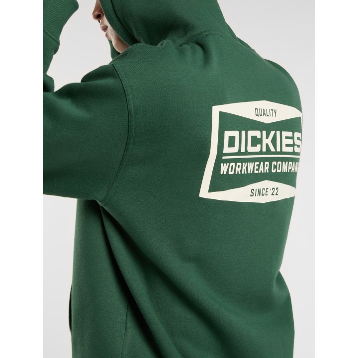 Dickies Hoodie Full Zip Graphic in Pine Needle Green - DK0A88L5PIN1