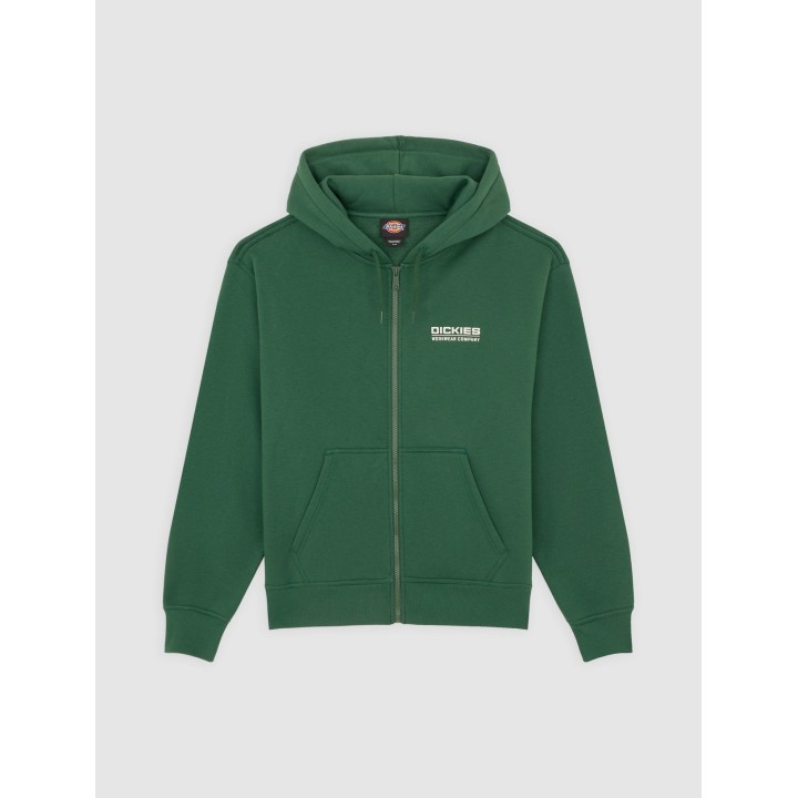 Dickies Hoodie Full Zip Graphic in Pine Needle Green - DK0A88L5PIN1