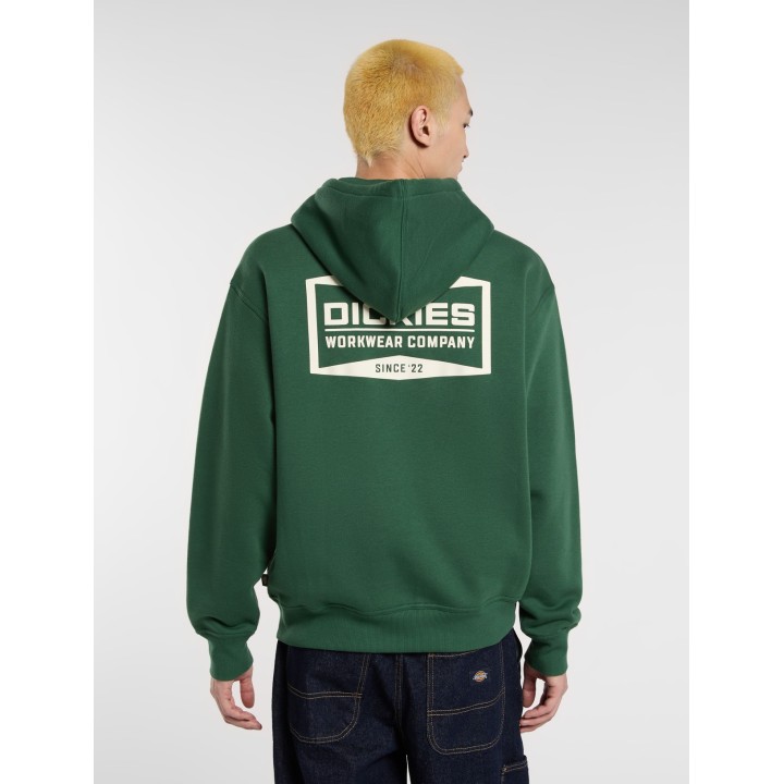 Dickies Hoodie Full Zip Graphic in Pine Needle Green - DK0A88L5PIN1