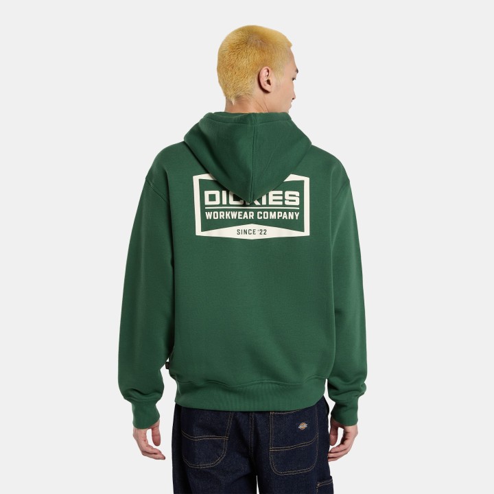 Dickies Hoodie Full Zip Graphic in Pine Needle Green - DK0A88L5PIN1
