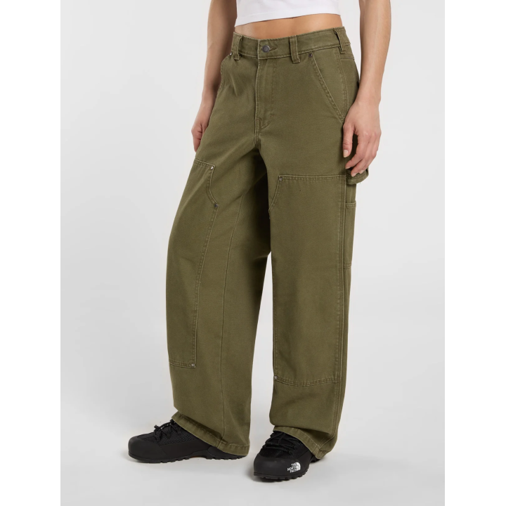 Dickies Pants Double Knee Canvas Military Green - DK0A87POMGR1