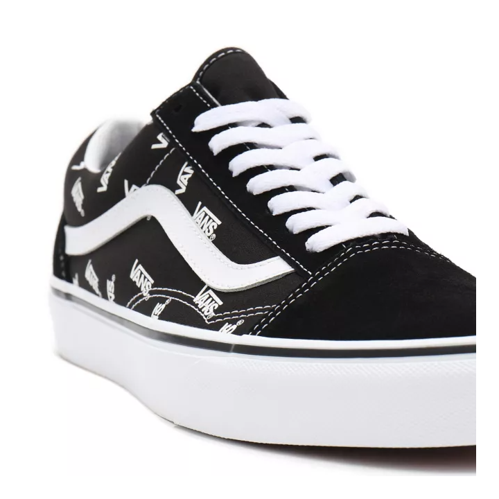 Vans Old Skool Shoes Black/True White Monogram - VN0A3WKTQW7
