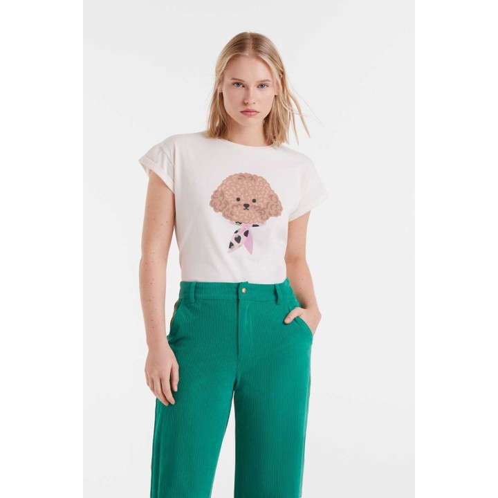 Compania Fantastica T-shirt 100% cotton with poodle print - 53C/42010
