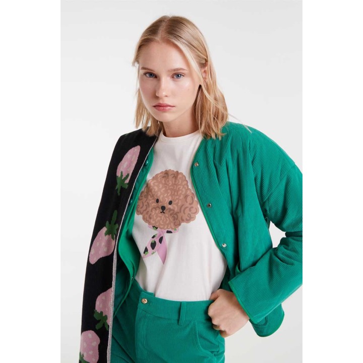 Compania Fantastica T-shirt 100% cotton with poodle print - 53C/42010