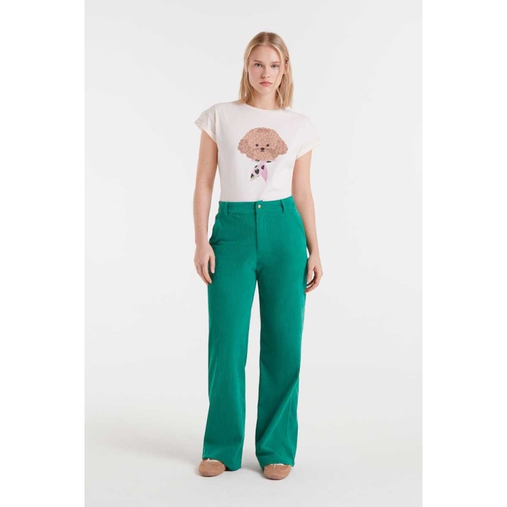 Compania Fantastica T-shirt 100% cotton with poodle print - 53C/42010