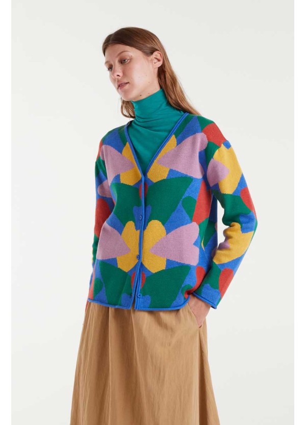 Compania Fantastica cardigan Jacquard with cupid print - 53C/10211
