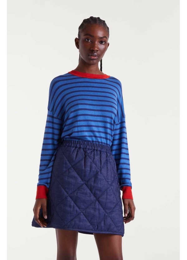 Compania Fantastica sweater Blue striped knit - 53C/10243