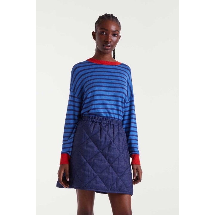 Compania Fantastica sweater Blue striped knit - 53C/10243