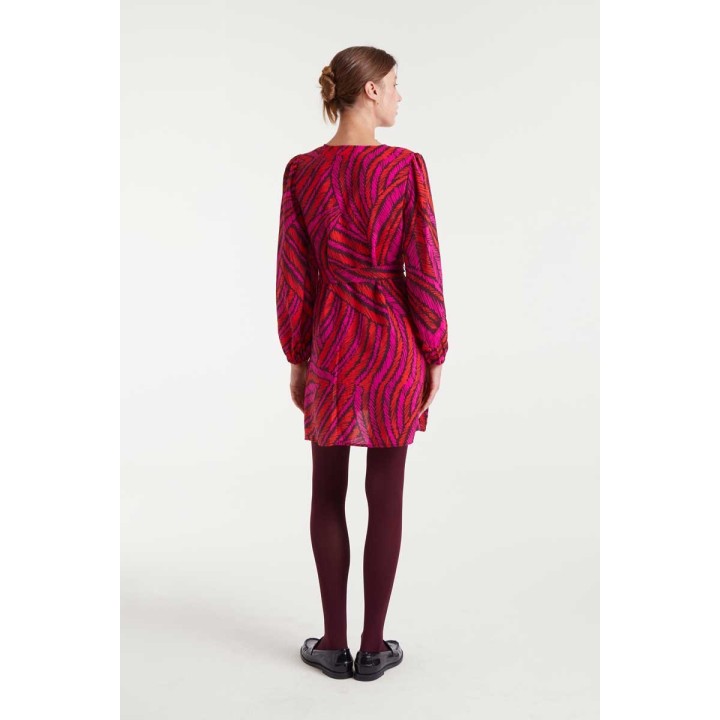Compania Fantastica Dress Short lightweight crepe with Fedora print - 53C/11000