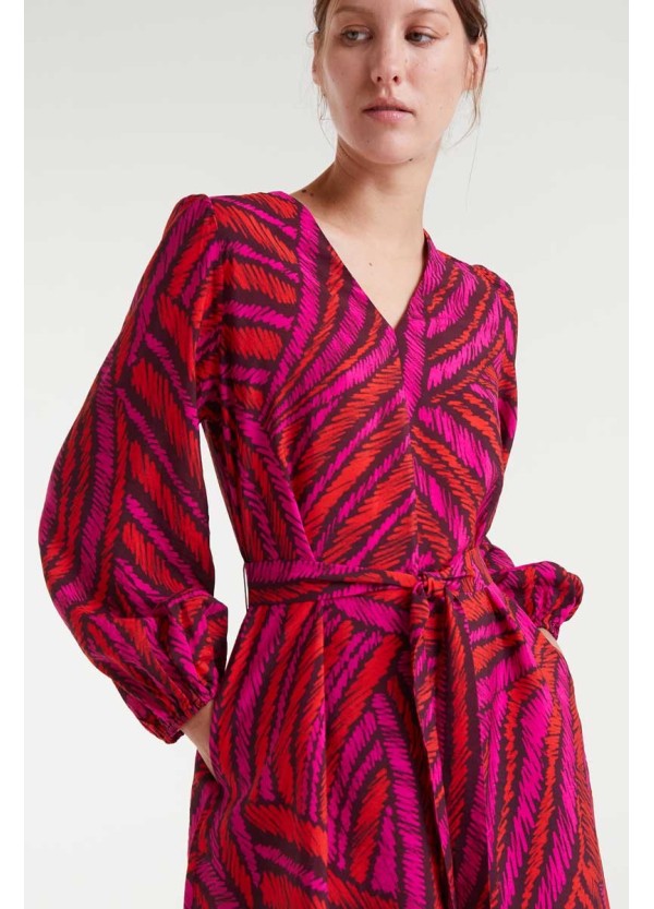 Compania Fantastica Dress Short lightweight crepe with Fedora print - 53C/11000