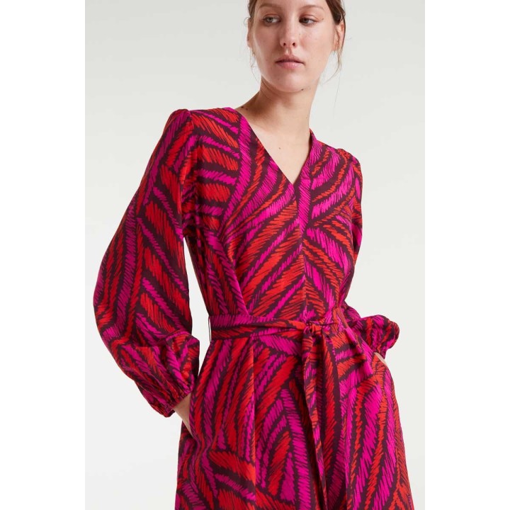 Compania Fantastica Dress Short lightweight crepe with Fedora print - 53C/11000