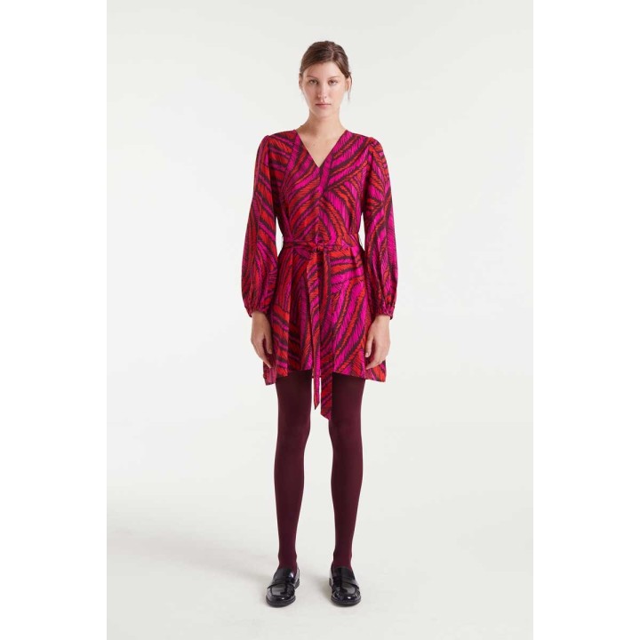 Compania Fantastica Dress Short lightweight crepe with Fedora print - 53C/11000