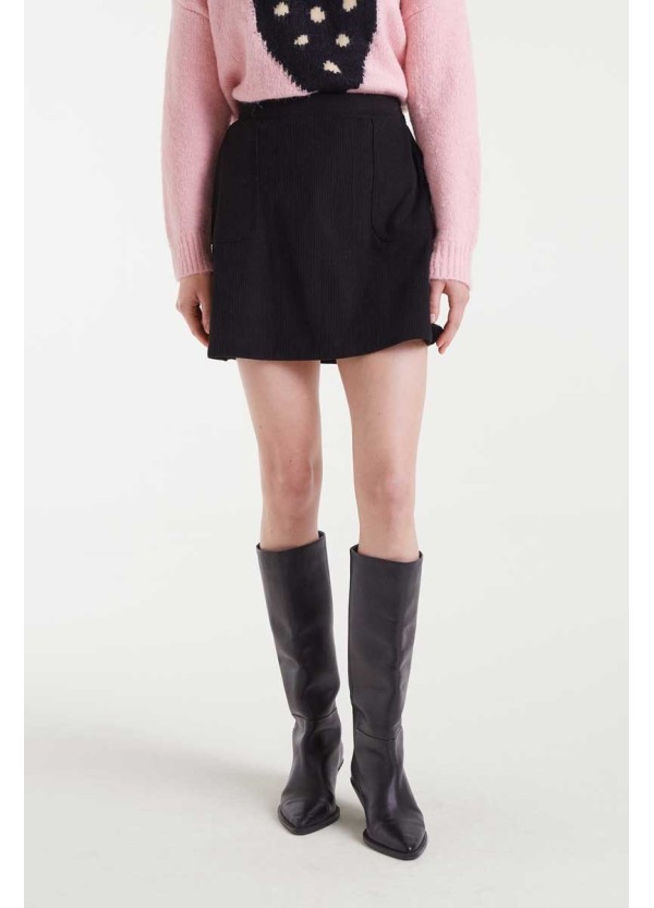 Compania Fantastica skirtShort black corduroy - 53C/11019