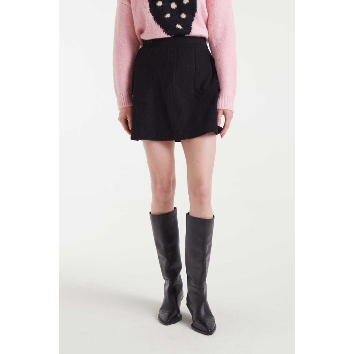Compania Fantastica skirtShort black corduroy - 53C/11019