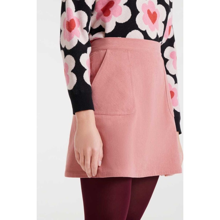 Compania Fantastica Skirt Short pink corduroy - 53C/11041