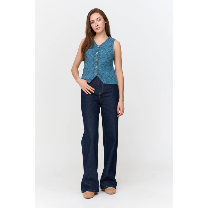 24 Colours Vest in blue - 41285b
