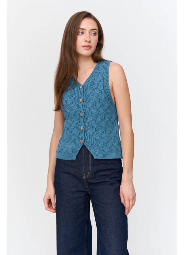 24 Colours Vest in blue - 41285b
