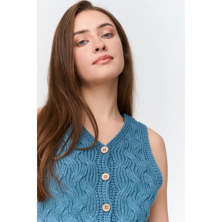 24 Colours Vest in blue - 41285b