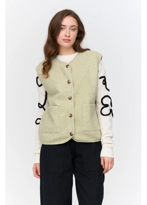 24 Colours Vest in green - 90511a.gr