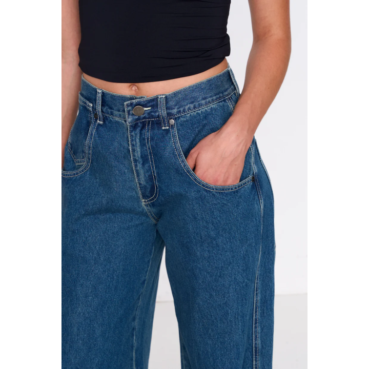 24 Colours Pants Denim wide-leg - 80401