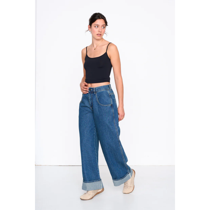24 Colours Pants Denim wide-leg - 80401