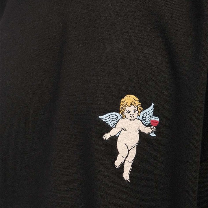 Kaotiko Hoodie Crew Washed Love Potion Black - AR012-01-G002