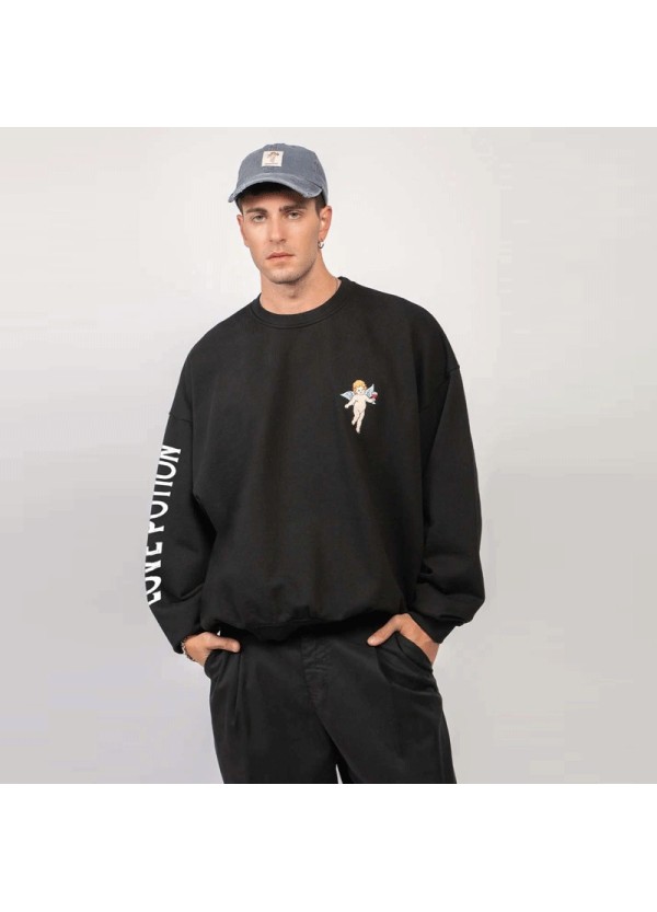 Kaotiko Hoodie Crew Washed Love Potion Black - AR012-01-G002